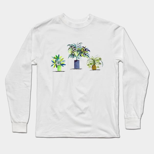 Houseplants Four Long Sleeve T-Shirt by Shirtacle